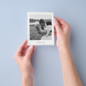 Budget Minimalist Foto Vierkante Bedankkaart Flyer (Hand)