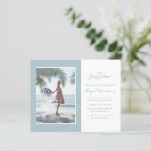Budget minimalist Light Blue Photo Birthday Party (Staand voorkant)