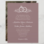 Budget Minimalist Mauve foto bruiloft uitnodiging (Voorkant / Achterkant)