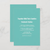 Budget Minimalist Modern Blauwgroen Blauw Wit Brui Kaart (Voorkant / Achterkant)