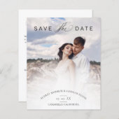 Budget Minimalist Modern Typography Wedding Photo (Voorkant / Achterkant)