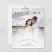 Budget Minimalist Modern Typography Wedding Photo (Voorkant)