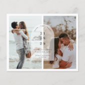 Budget Minimalist moderne boog foto Save the Date Flyer (Voorkant)