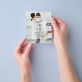 Budget Minimalist moderne boog foto Save the Date Flyer (Hand)