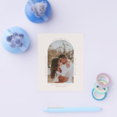 Budget Minimalist moderne boog foto Save the Date Flyer (Enkel)