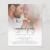 Budget minimalist Photo Engagement Party nodigt u (Voorkant)