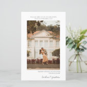 Budget minimalist Photo Wedding RSVP Uitnodiging (Staand voorkant)