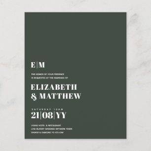BUDGET Minimalist Plain Typografie INVITE - ELK Flyer