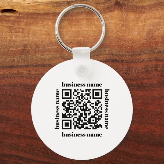 budget minimalist QR Code Business Keychain (Achterkant)