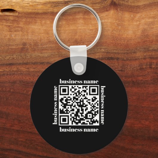 budget minimalist QR Code Business Keychain (Voorkant)