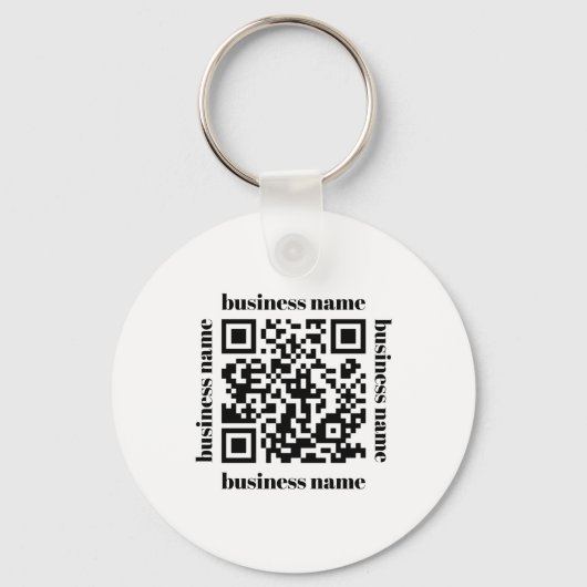 budget minimalist QR Code Business Keychain (Achterkant)