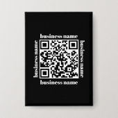 budget minimalist QR Code Business Keychain Button (Voorkant)