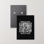 budget minimalist QR Code Business Keychain Button (Voorkant / Achterkant)