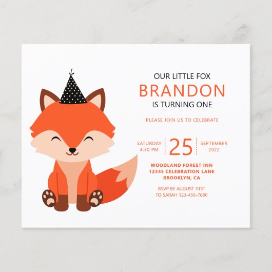 Budget minimalist schattig klein vosje zigzag verj (Voorkant)