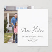 Budget minimalist Script Nieuw thuisadres (Voorkant / Achterkant)