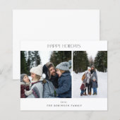 Budget minimalist twee foto-Prettige feestdagen (Voorkant / Achterkant)