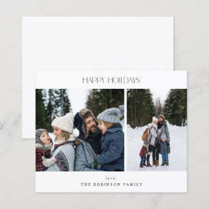 Budget minimalist twee foto-Prettige feestdagen