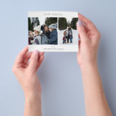 Budget minimalist twee foto-Prettige feestdagen Flyer (Hand)