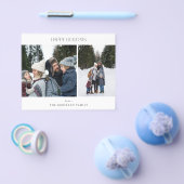 Budget minimalist twee foto-Prettige feestdagen Flyer (Enkel)