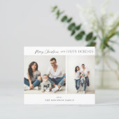 Budget minimalist twee foto's voor pretkerst (Staand voorkant)