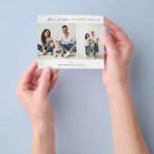 Budget minimalist twee foto's voor pretkerst flyer (Hand)