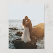 Budget minimalist Typografie Chic 2 Photo Wedding (Achterkant)