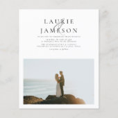 Budget minimalist Typografie Chic 2 Photo Wedding (Voorkant)