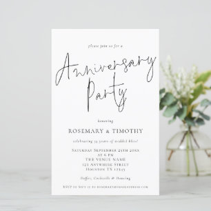 Budget minimalist Wedding Jubileum Party nodigt ui