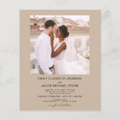 Budget minimalist Wedding Terracotta Vier Foto (Achterkant)