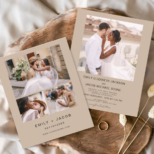 Budget minimalist Wedding Terracotta Vier Foto