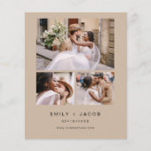 Budget minimalist Wedding Terracotta Vier Foto Flyer (Voorkant)