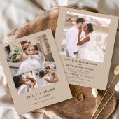 Budget minimalist Wedding Terracotta Vier Foto Flyer