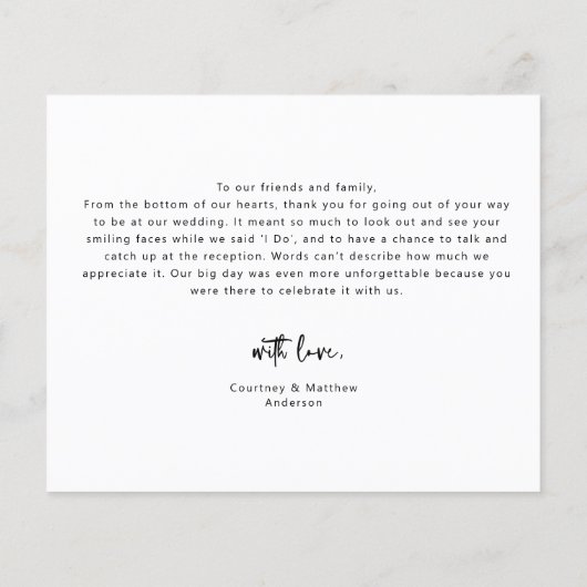 Budget minimalist XO-fotografische kaart (Achterkant)