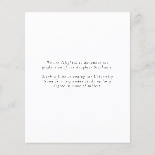 Budget minimalistisch 2024 Afstudeerder foto aanko (Achterkant)