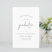 BUDGET Minimalistisch 2024 Afstuderen Save The Dat (Staand voorkant)