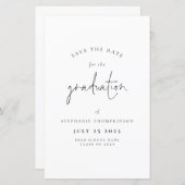 BUDGET Minimalistisch 2024 Afstuderen Save The Dat (Voorkant / Achterkant)