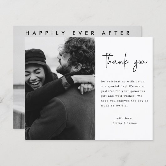 Budget minimalistisch aangepast fotohuwelijk Harte (Voorkant / Achterkant)