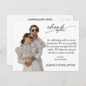 Budget minimalistisch aangepast fotohuwelijk Harte Briefkaart (Voorkant / Achterkant)