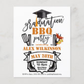 BUDGET Minimalistisch Afstuderen - Uitnodiging BBQ (Voorkant)