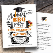 BUDGET Minimalistisch Afstuderen - Uitnodiging BBQ Flyer