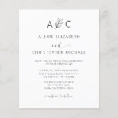 Budget minimalistisch alles in één bruiloft QR-cod (Voorkant)