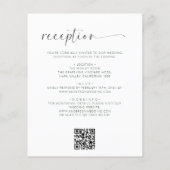 Budget minimalistisch alles in één bruiloft QR-cod (Achterkant)