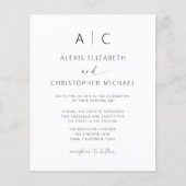 Budget minimalistisch alles in één bruiloft QR-cod (Voorkant)