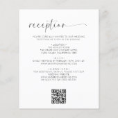 Budget minimalistisch alles in één bruiloft QR-cod Flyer (Achterkant)