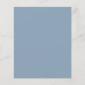 Budget Minimalistisch Baby shower Dusty Blue Invit (Achterkant)