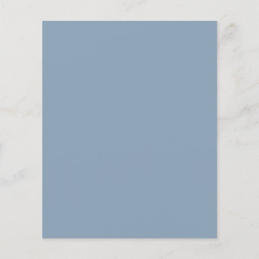 Budget Minimalistisch Baby shower Dusty Blue Invit (Achterkant)