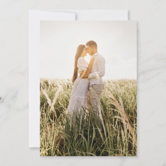 Budget, minimalistisch, deze kinderen gaan trouwen save the date (Achterkant)