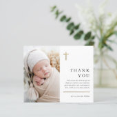 Budget minimalistisch foto-baptisme Hartelijk dank (Staand voorkant)