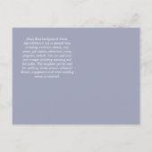 BUDGET Minimalistisch FOTO Save The Date Stof Blau Briefkaart (Achterkant)