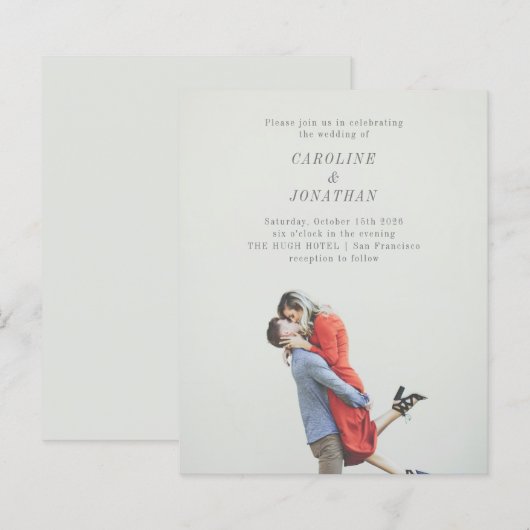 Budget minimalistisch fotogesprek uitnodigen (Voorkant / Achterkant)